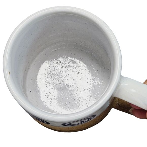 Vtg Japan Hand Turned Stoneware Vortex Coffee Mug 12oz Tea Cup Textured Infinity - Picture 10 of 14